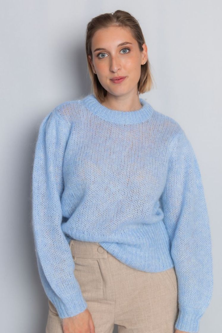 YASLAMBU O-NECK LS KNIT PULLOV 271672 Vista Bl