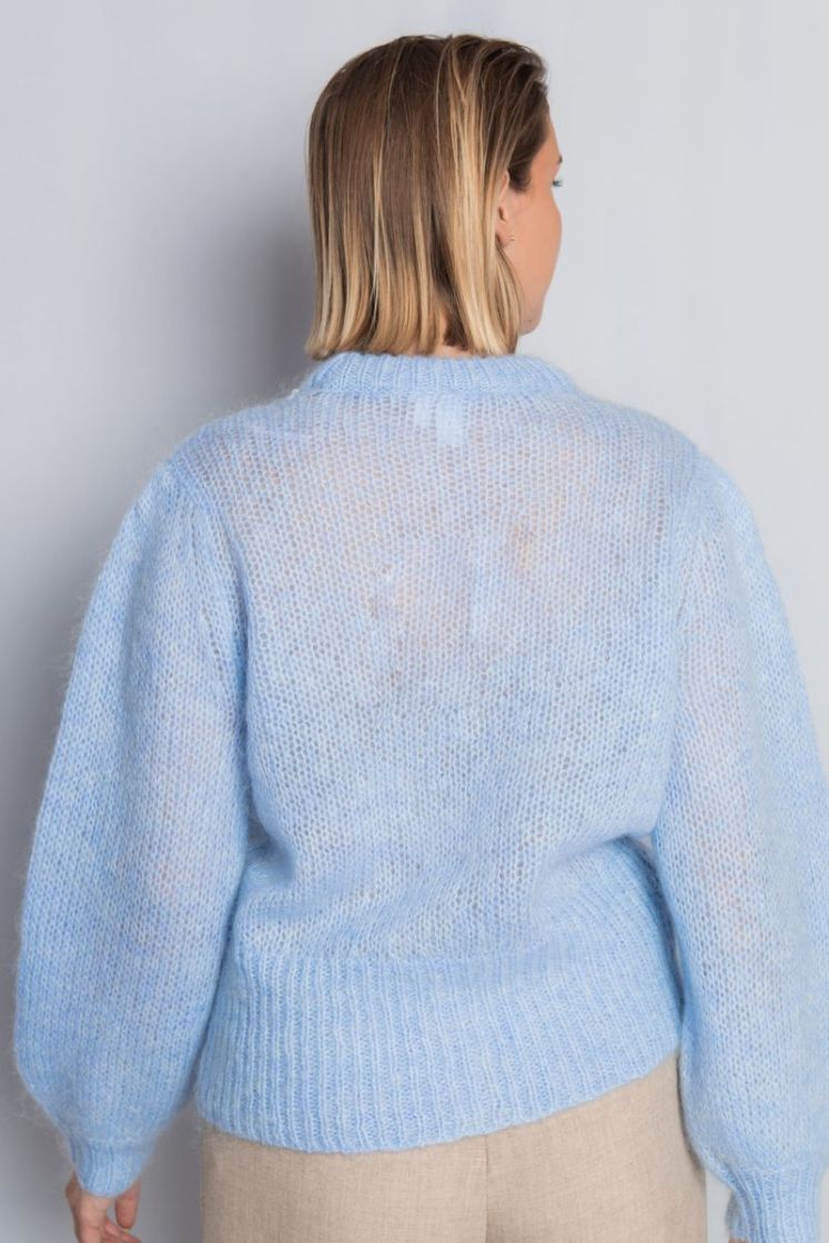 YASLAMBU O-NECK LS KNIT PULLOV 271672 Vista Bl