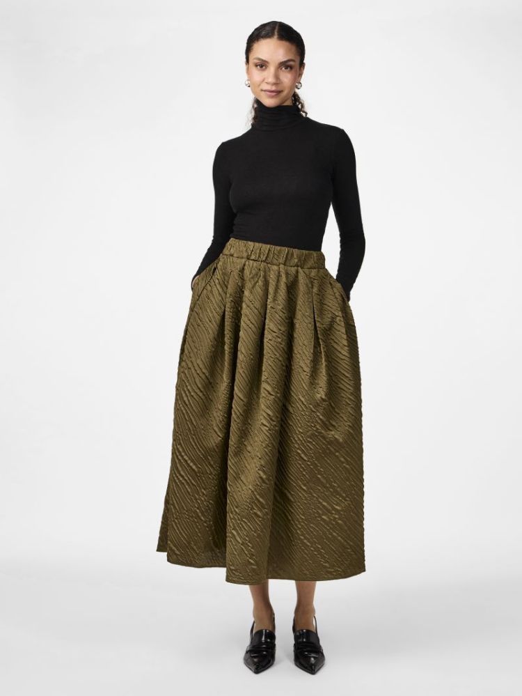 YASCAMIE HW ANKLE SKIRT S. 298838 Chocolat