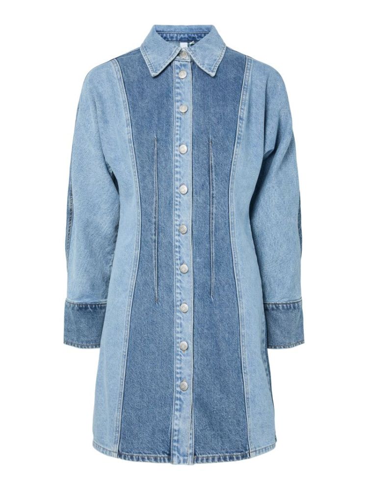 YASFARO LS DENIM DRESS 192380 Light Bl