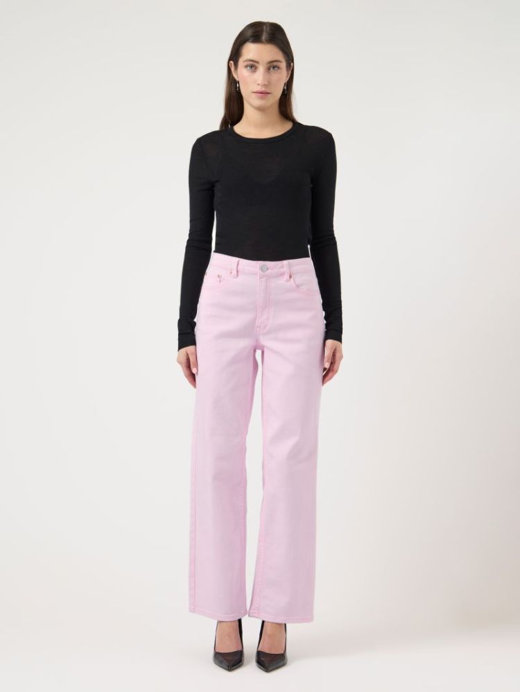 YASPIRA HW STRAIGHT PINK JEANS 220030 Ballerin
