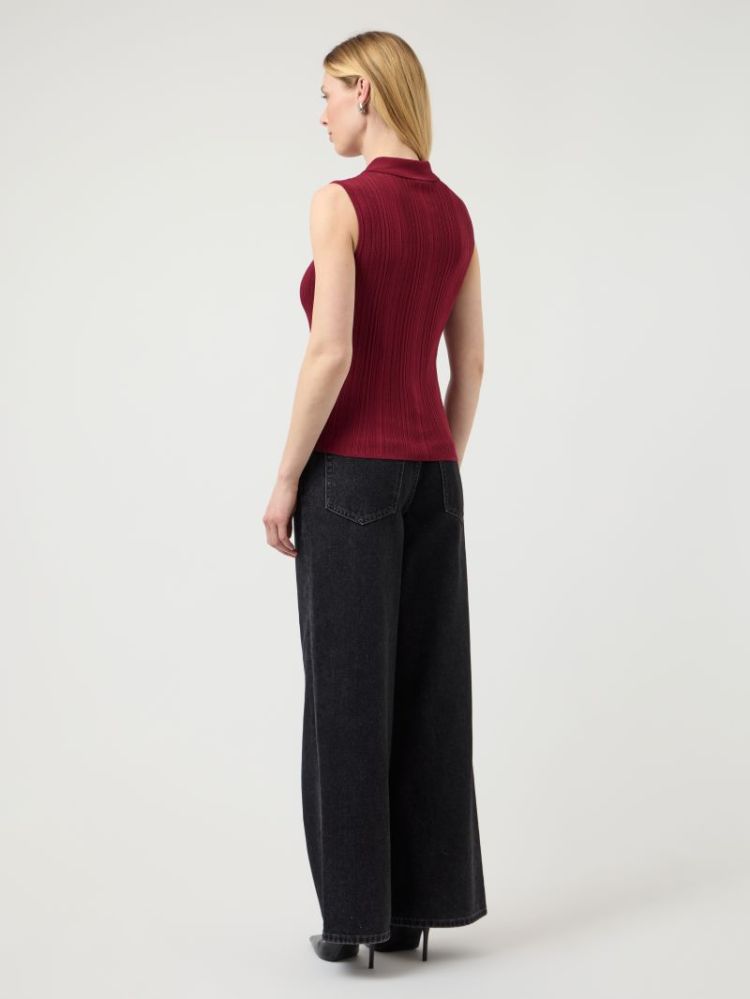 YASTANKI SL POLO KNIT TOP S. 220710 Rhododen