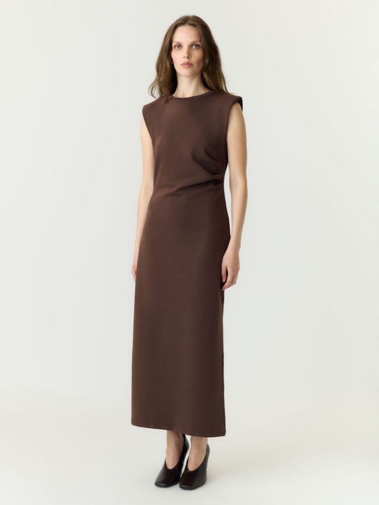 YASPINA SL LONG DRESS NOOS 298838 Chocolat