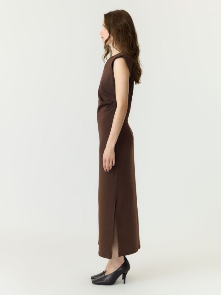 YASPINA SL LONG DRESS NOOS 298838 Chocolat