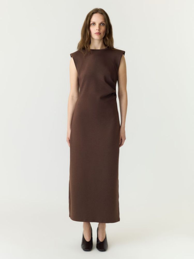 YASPINA SL LONG DRESS NOOS 298838 Chocolat