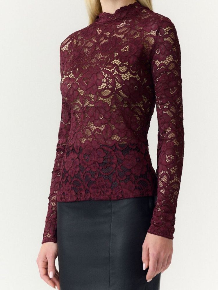 YASLACEY LS LACE TOP S. NOOS 190945 Port Roy