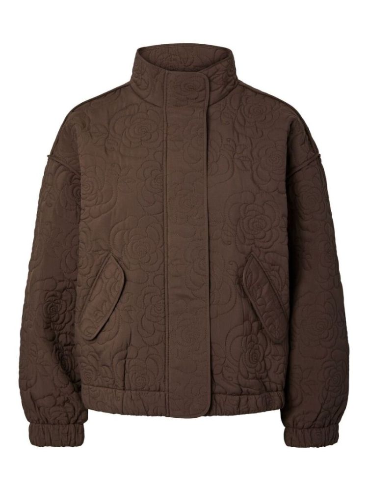 YASFIPURA LS QUILTED JACKET S. 298838 Chocolat