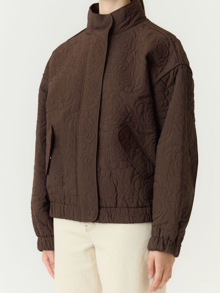 YASFIPURA LS QUILTED JACKET S. 298838 Chocolat