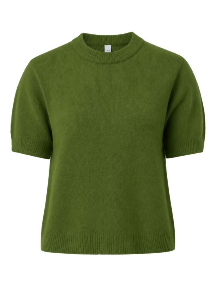 YASJOHI SS WOOL BLEND PULLOVER 224298 Fir Gree