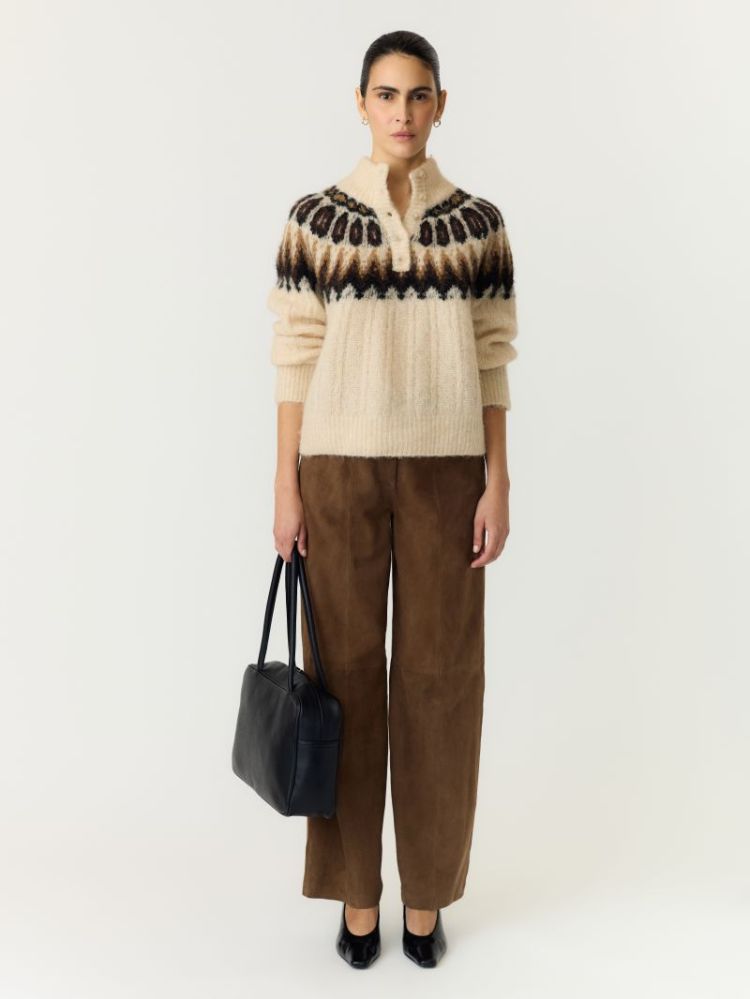 YASDOMINA LS WOOL BLEND KNIT P 307531001 Wood